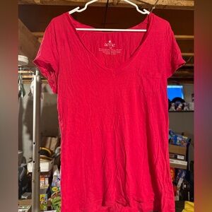 Aerie Bright Red Short Sleeve Tee
